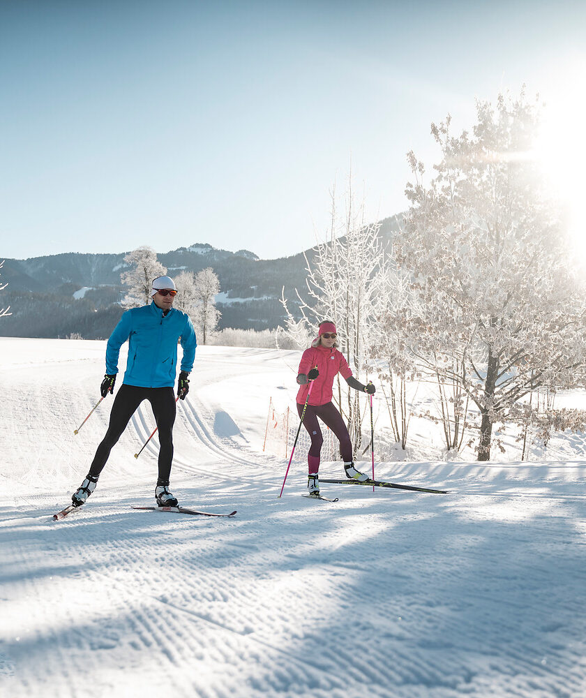 LangläuferInnen in der Winterlandschaft von Berchtesgaden