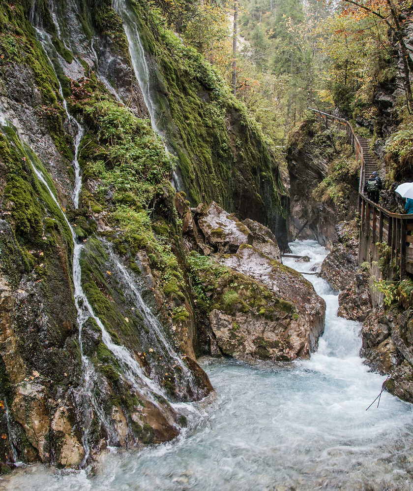 Die Wimbachklamm bei Regen