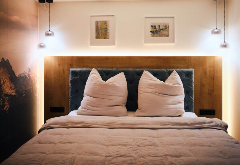 Das Schlafzimmer im Apartment